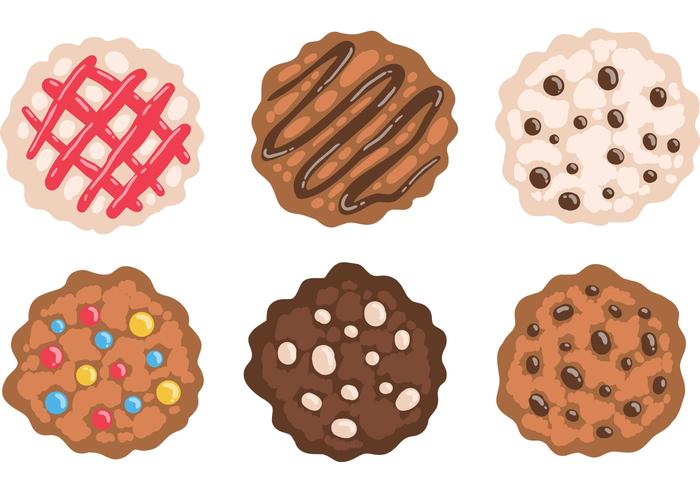 Vecteur de cookies à puce de chocolat gratuit