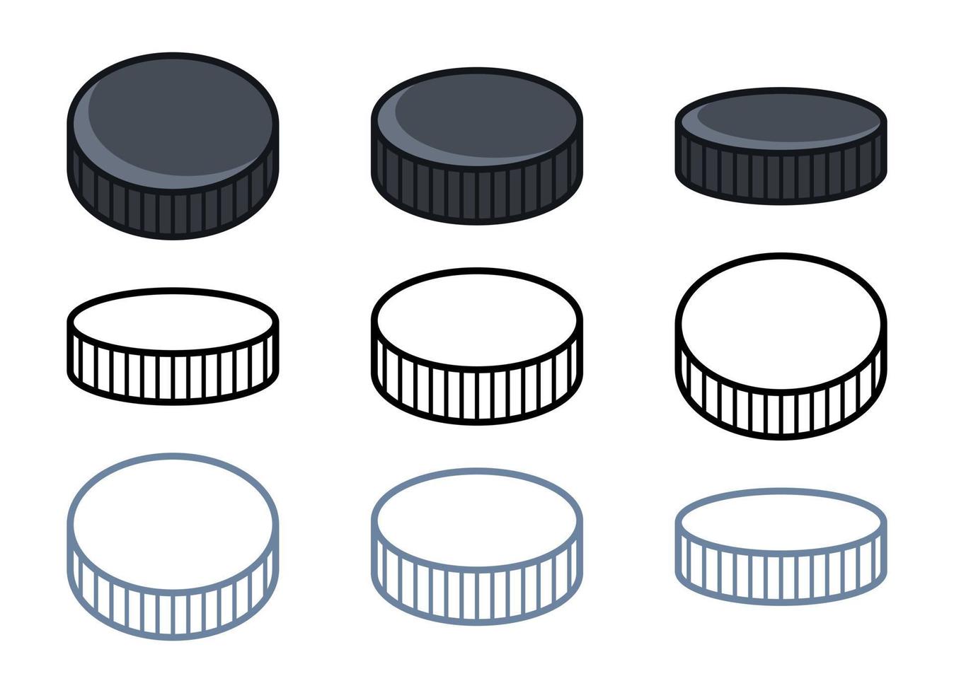 illustration de conception de vecteur de rondelle de hockey isolée sur fond blanc