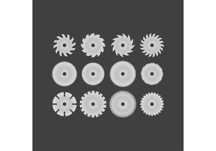 12 vecteurs de lame de scie circulaire vecteur