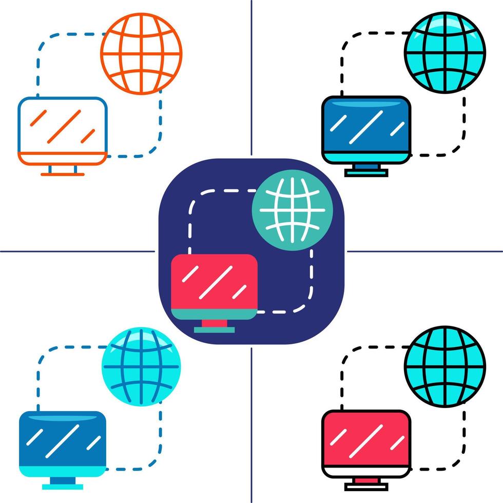 connexion wifi dans un style design plat vecteur