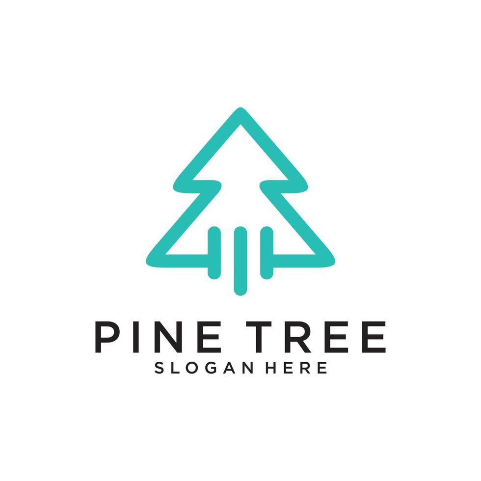 pin arbre icône illustration vecteur isolé signe symbole.