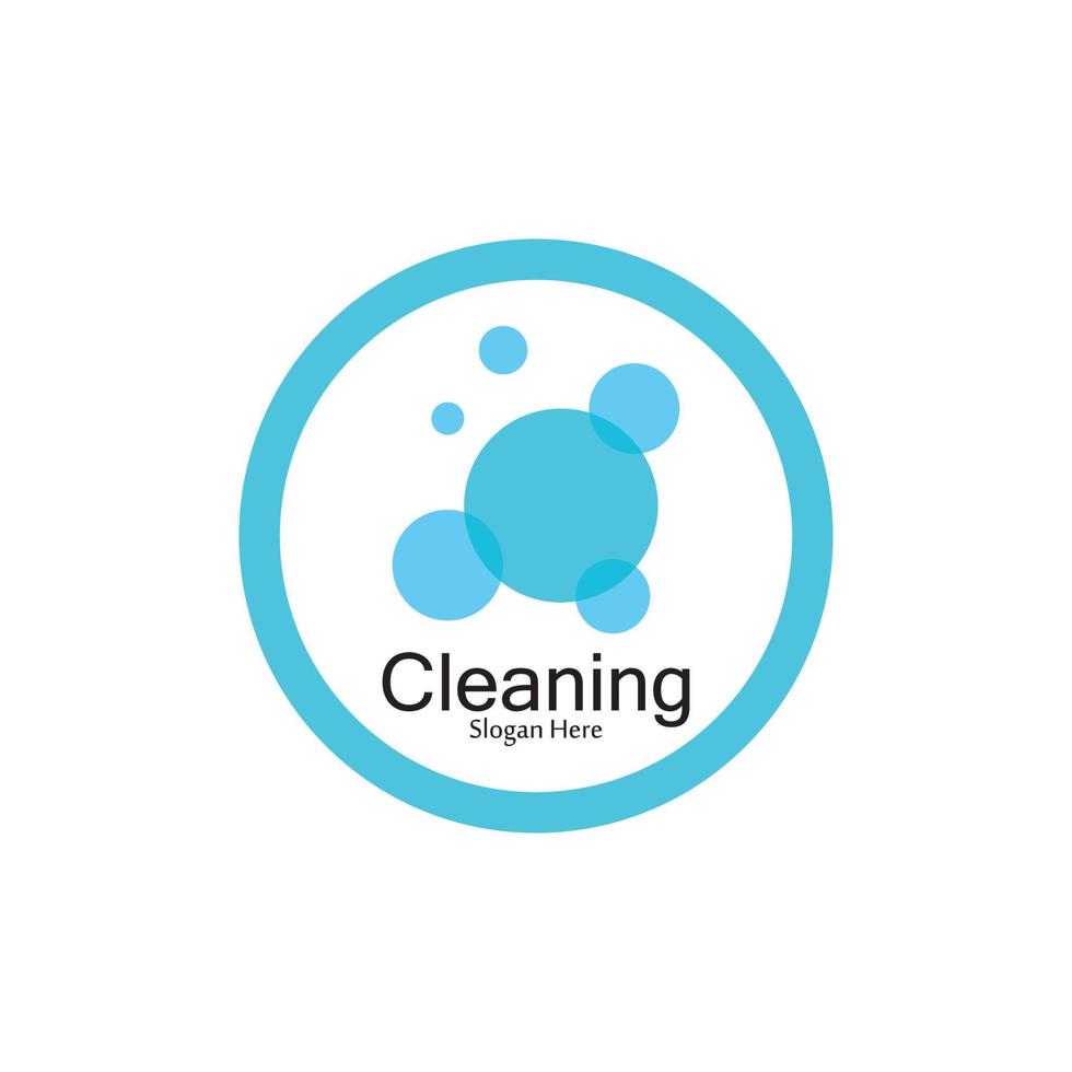 logo de nettoyage et modèle vectoriel d'illustration de symbole