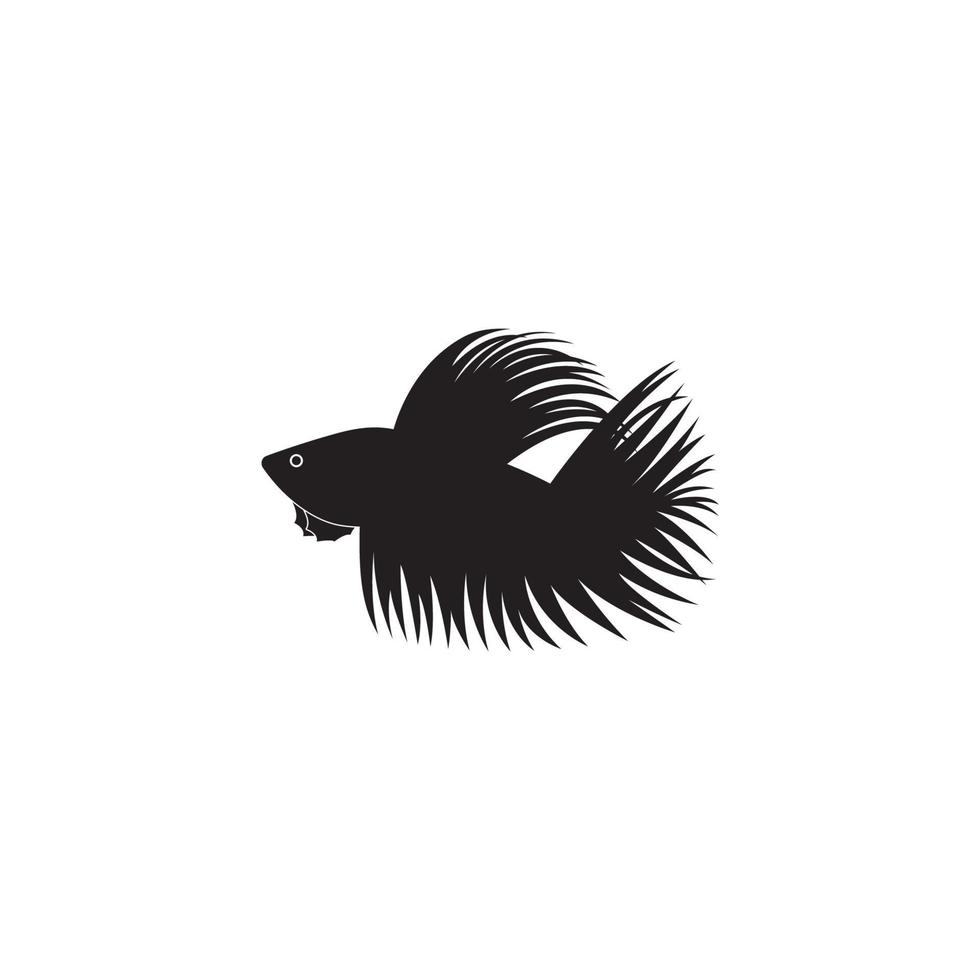 silhouette de vecteur de poisson betta