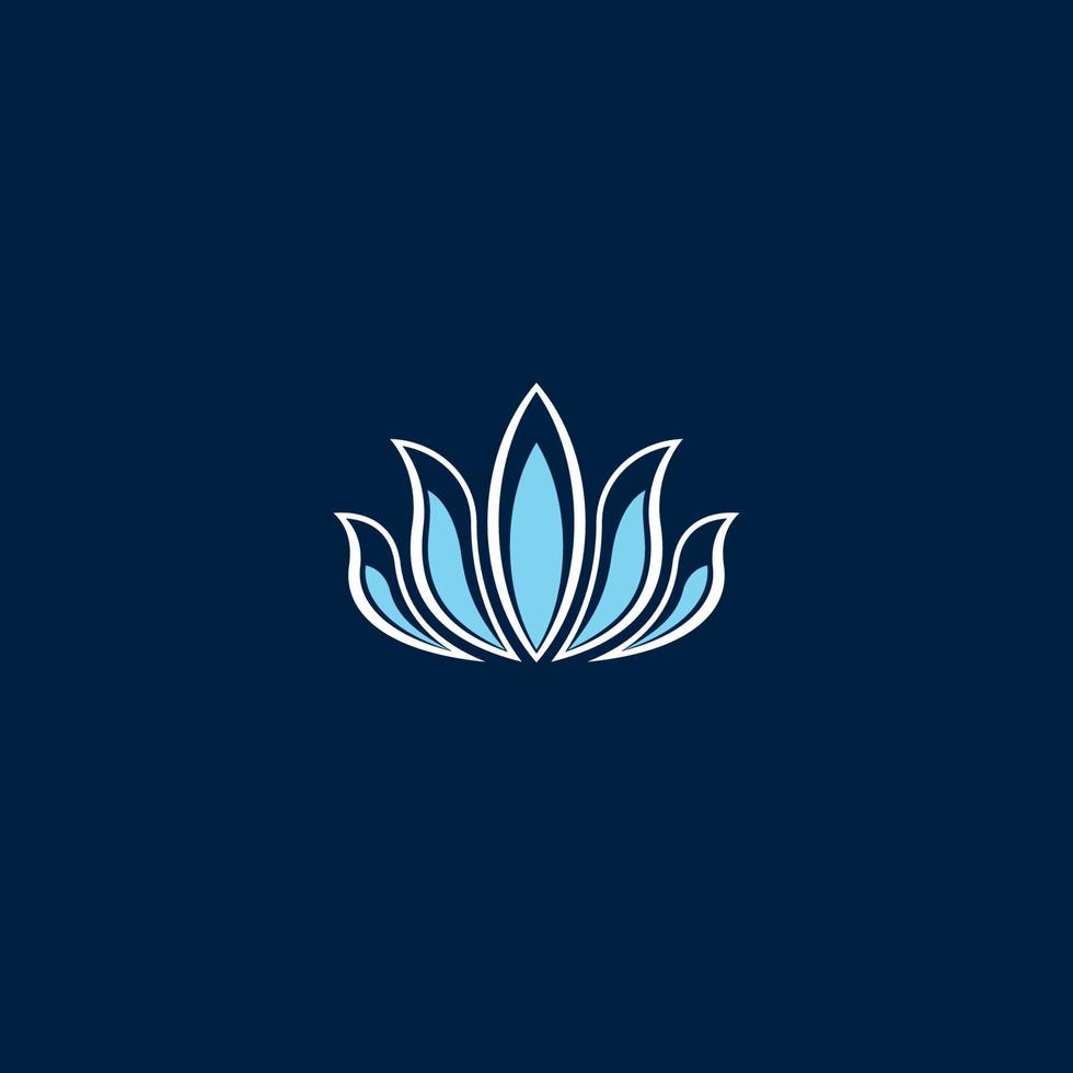 conception de logo ou d'icône de lotus vecteur