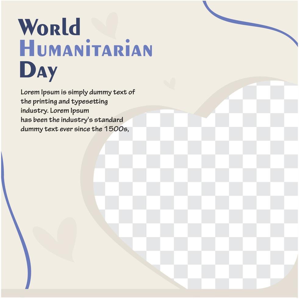 vecteur gratuit d'illustration de la journée humanitaire mondiale