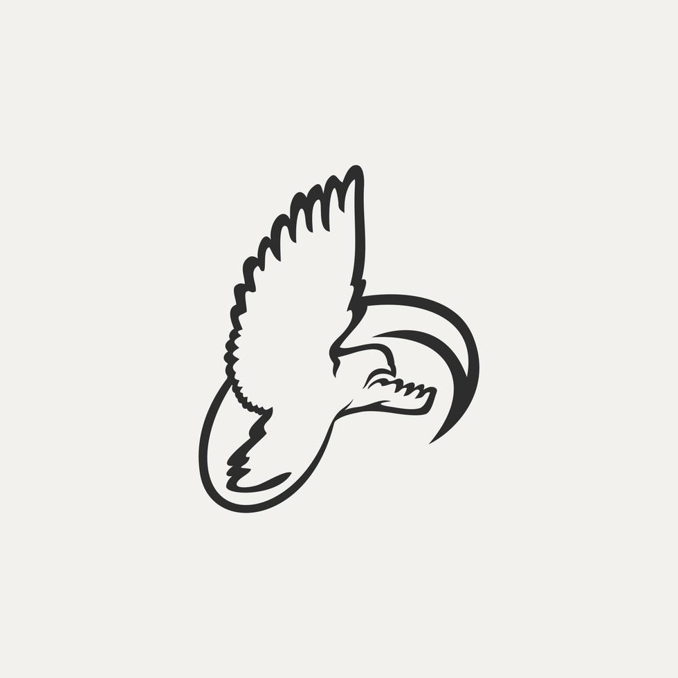 un logo de colombe unique et abstrait vecteur
