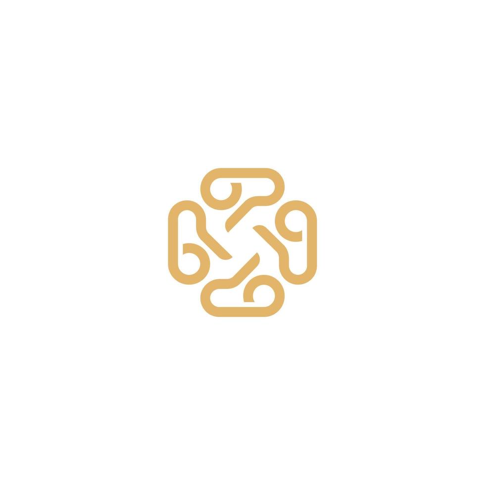 lettre initiale abstraite l et o logo en couleur or isolé sur fond blanc appliqué pour le logo de l'hôtel de charme haut de gamme également adapté aux marques ou entreprises qui ont le nom initial lo ou ol vecteur