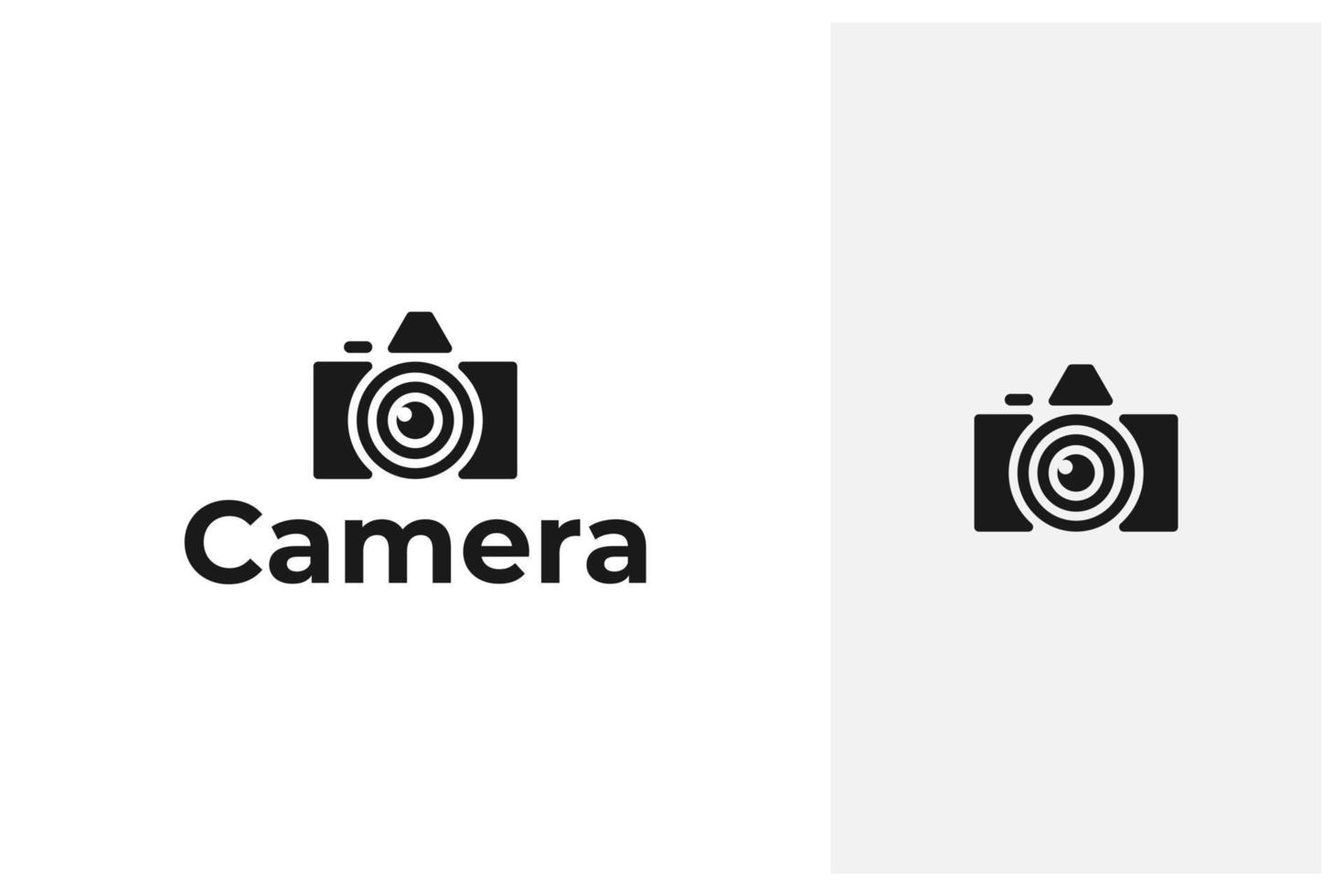 illustration de conception de logo vectoriel caméra