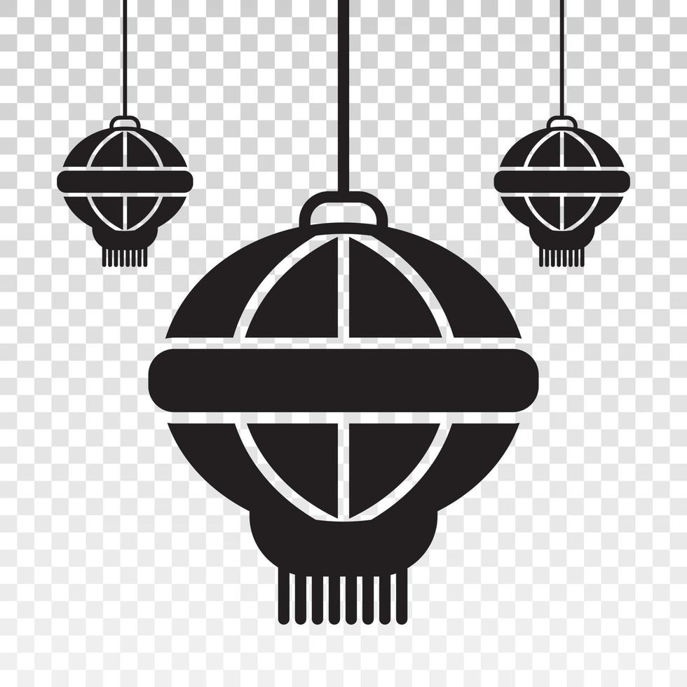 icône vectorielle plate la lanterne chinoise suspendue pour les applications ou les sites Web vecteur