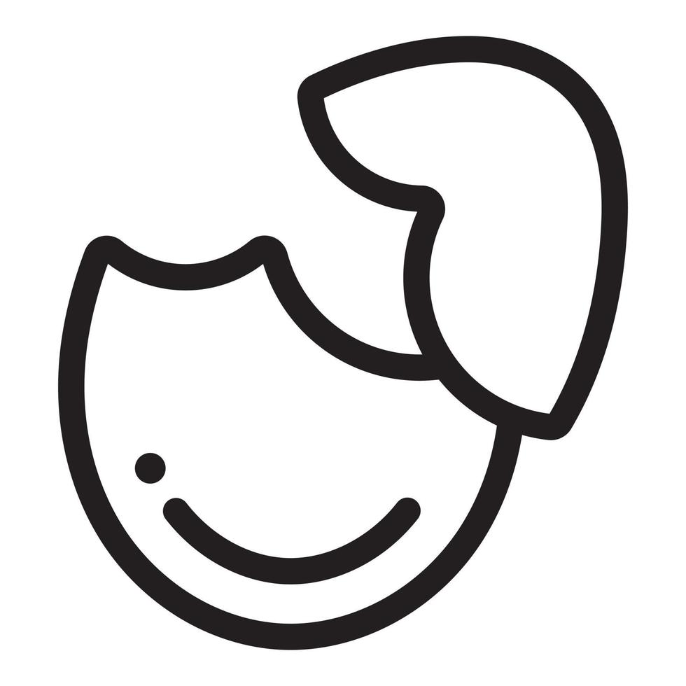 icône d'art de ligne d'oeuf de poulet éclos pour l'application et le site web vecteur