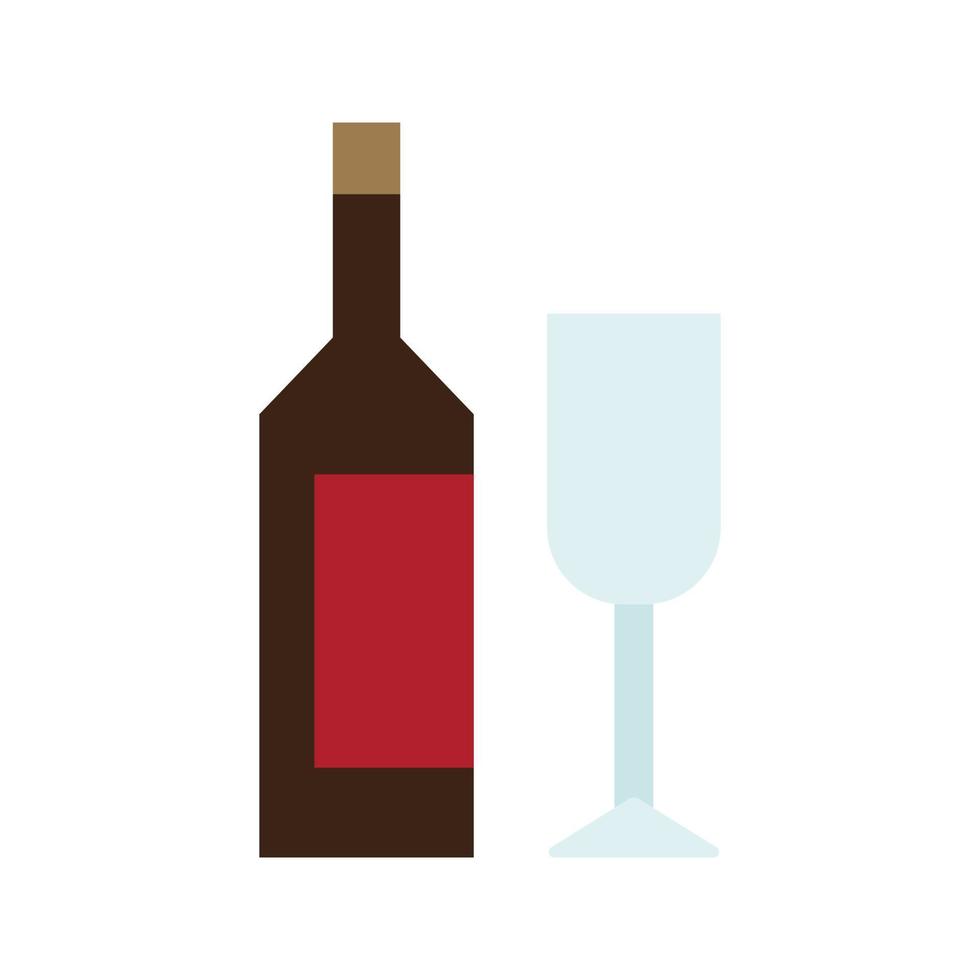 vecteur de bouteille de vin pour la présentation de l'icône du symbole du site Web