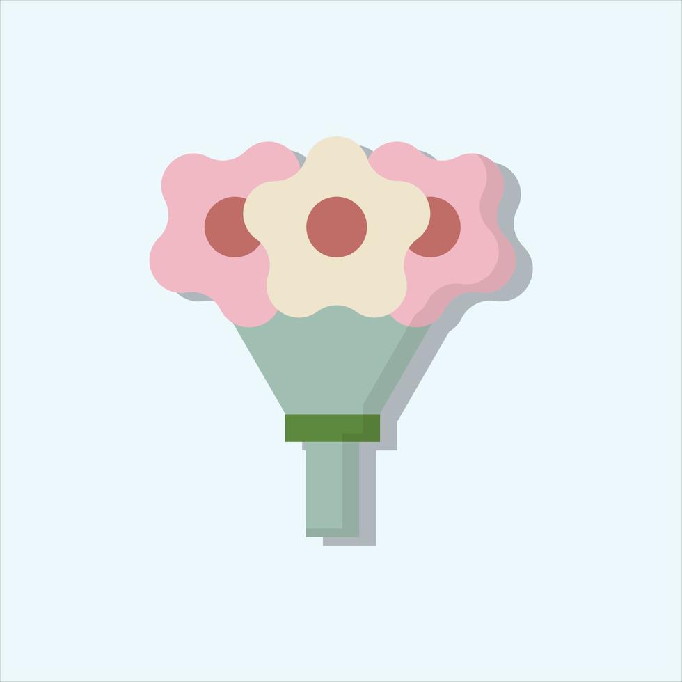 vecteur de bouquet pour la présentation de l'icône du symbole du site Web