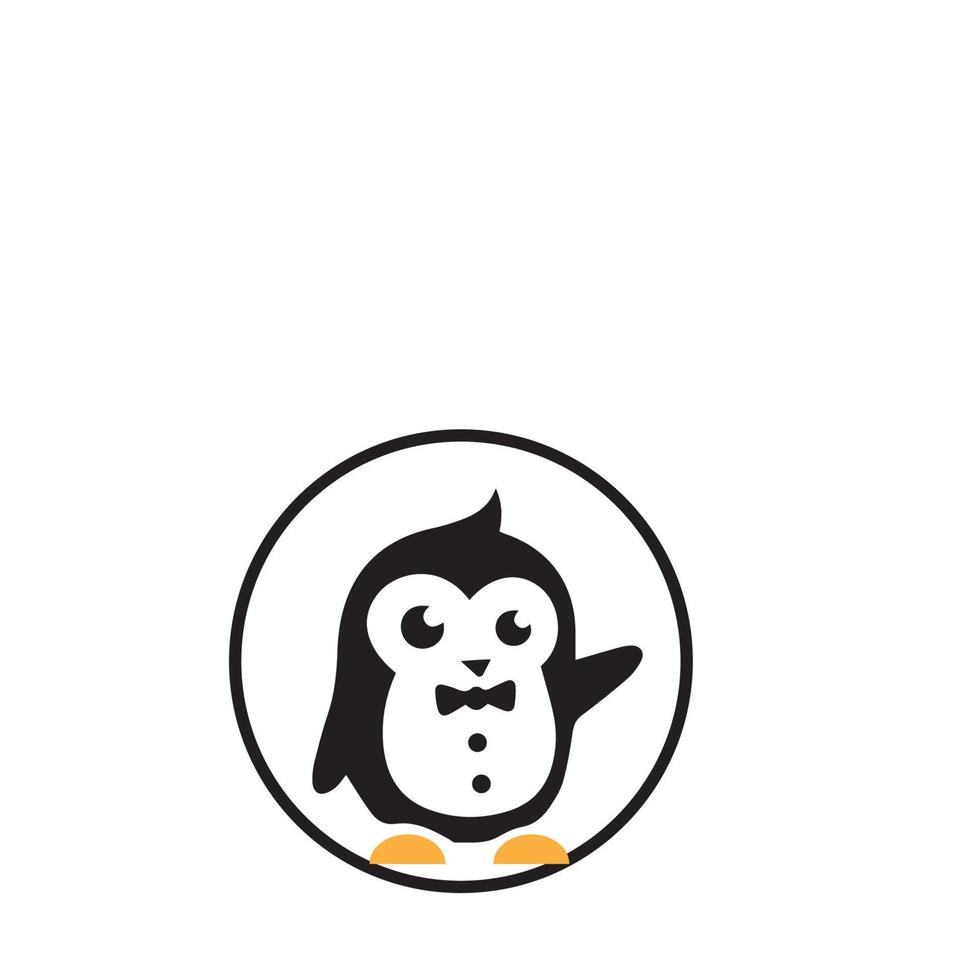 conception de modèle de logo de pingouin vecteur