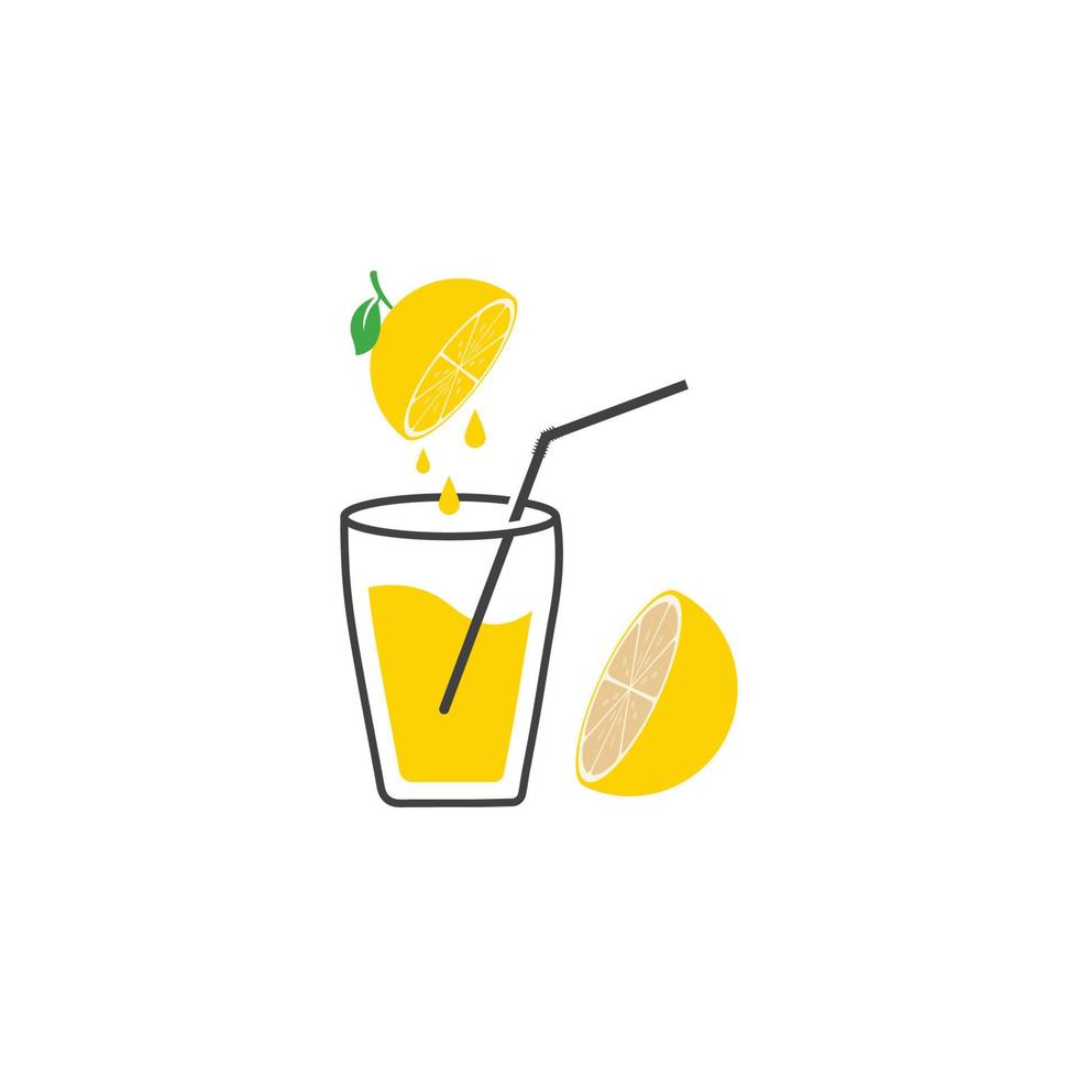 conception d'illustration vectorielle d'icône de citron frais vecteur