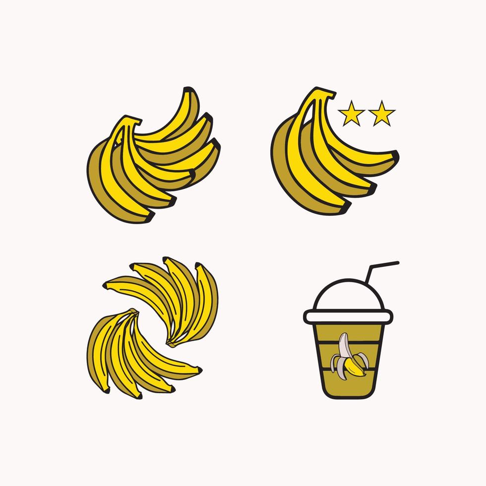 illustration vectorielle de banane logo modèle vecteur