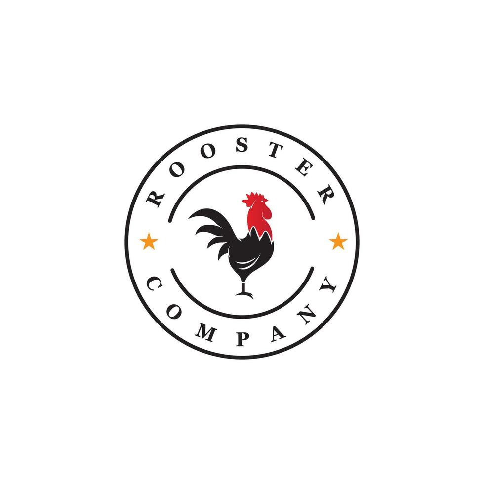 modèle de logo de coq vecteur