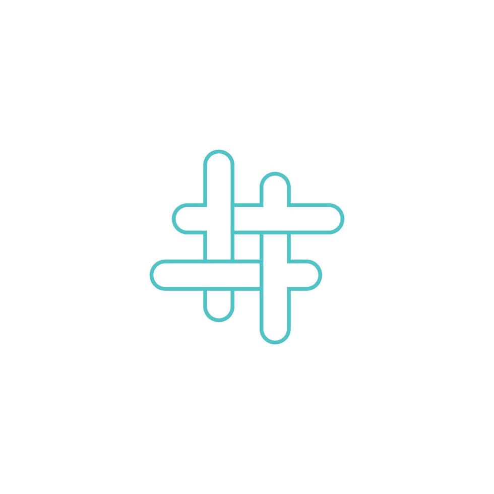 modèle de conception créative de symbole hashtag vecteur