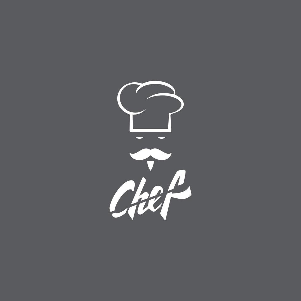 chapeau chef logo modèle vecteur icône illustration