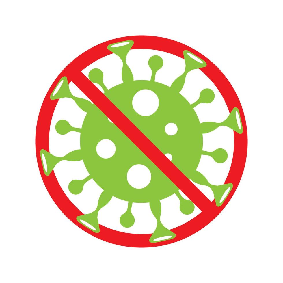 virus corona, illustration de prévention du virus corona. propagation mondiale, concept d'icône d'arrêt du virus corona vecteur