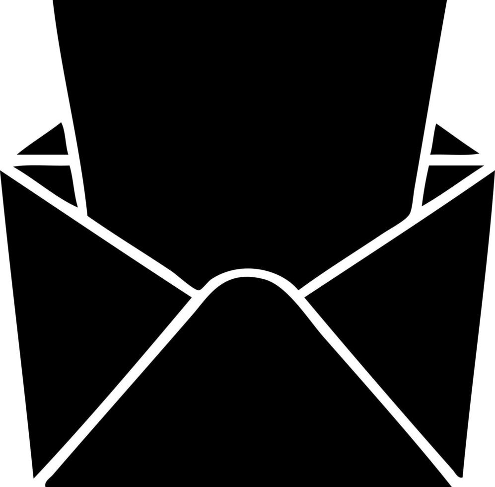lettre et enveloppe de symbole plat original vecteur