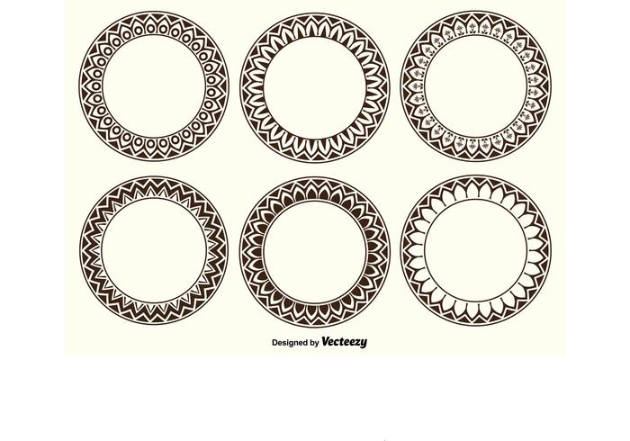 Formes de cadre décoratif vecteur