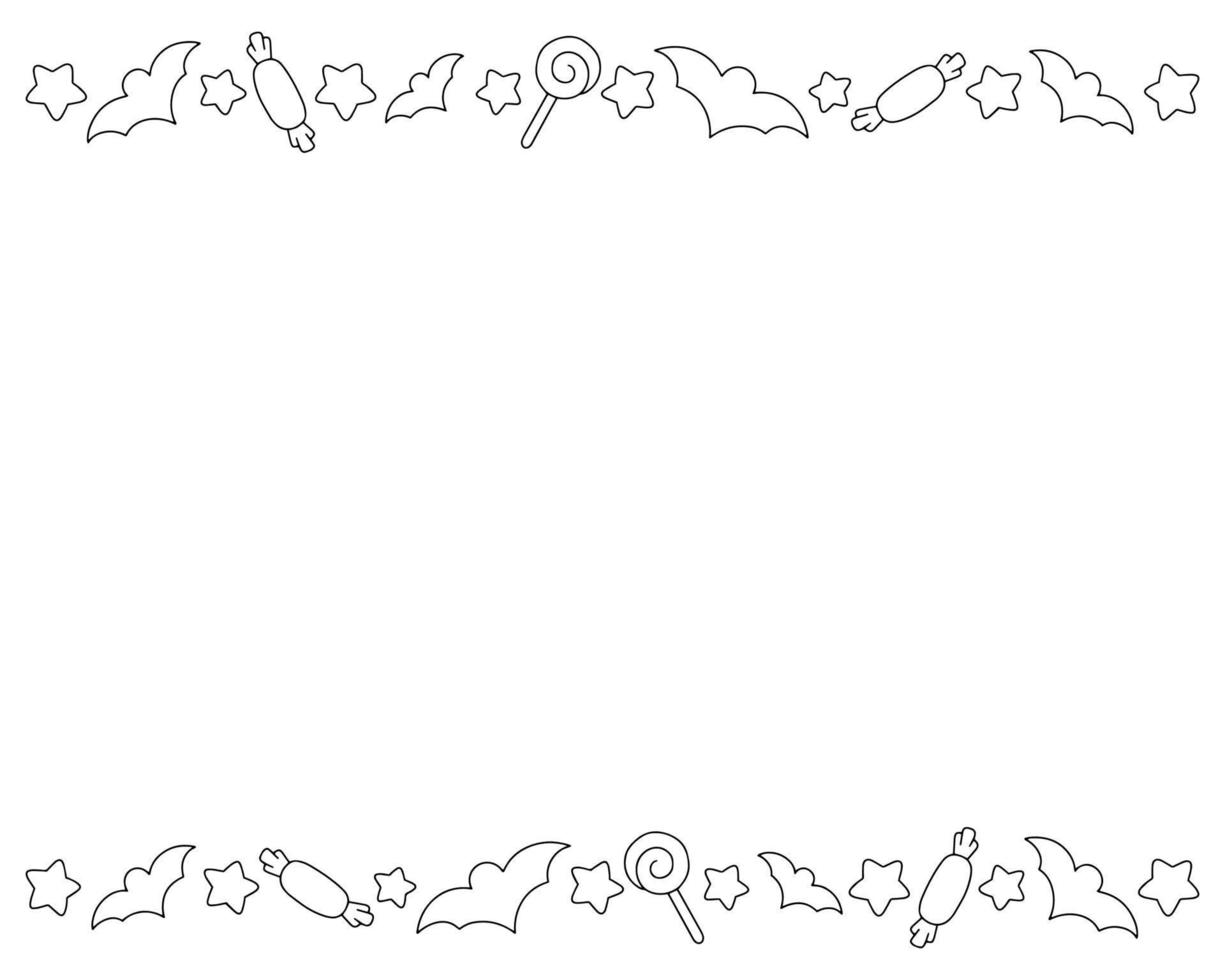 cadre simple. thème d'Halloween. élément de conception pour carte de voeux. illustration vectorielle isolée sur fond blanc. vecteur