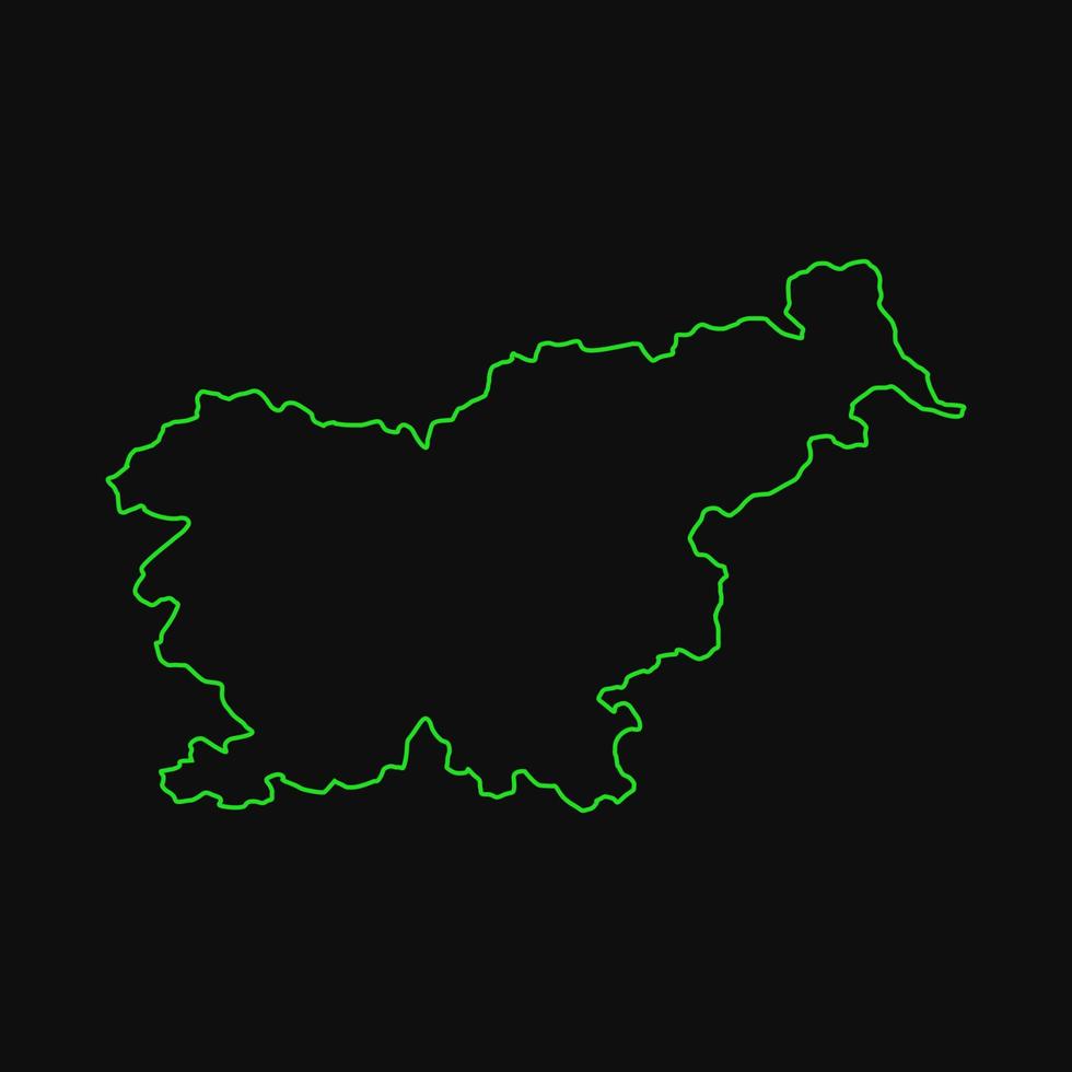 Carte de la Slovénie sur fond blanc vecteur