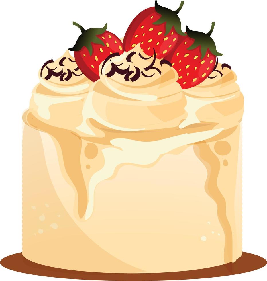 doux gâteau d'anniversaire clipart vecteur