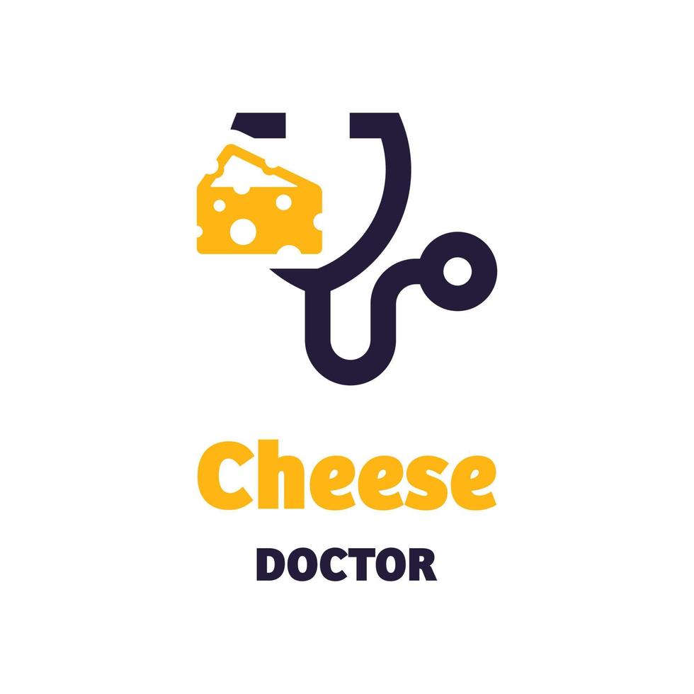 logo du médecin du fromage vecteur