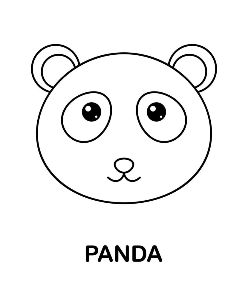 coloriage avec panda pour les enfants vecteur