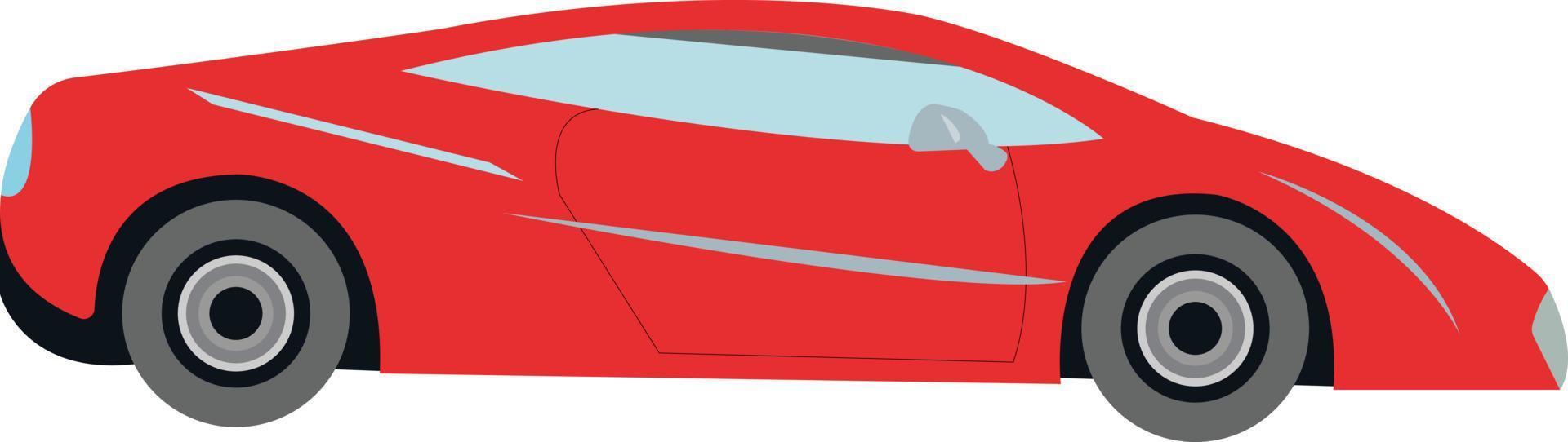 conception de voiture de dessin animé rouge prête pour l'animation 2d vecteur