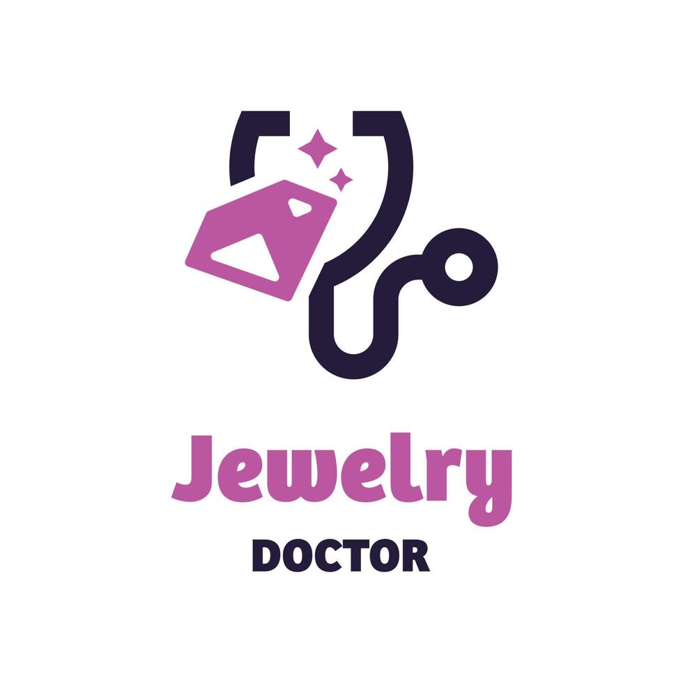 logo de docteur de bijoux vecteur