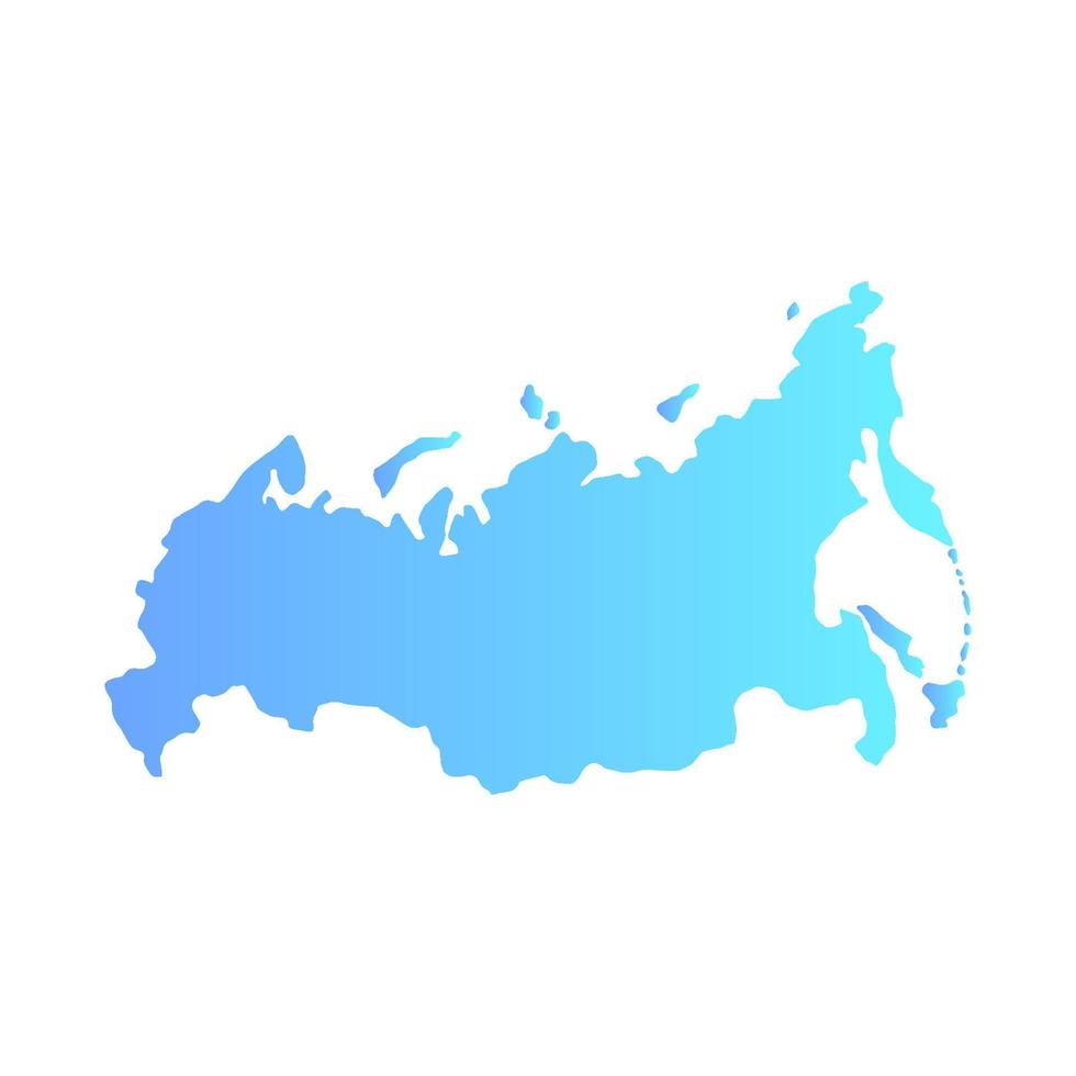 carte de la russie sur fond blanc vecteur