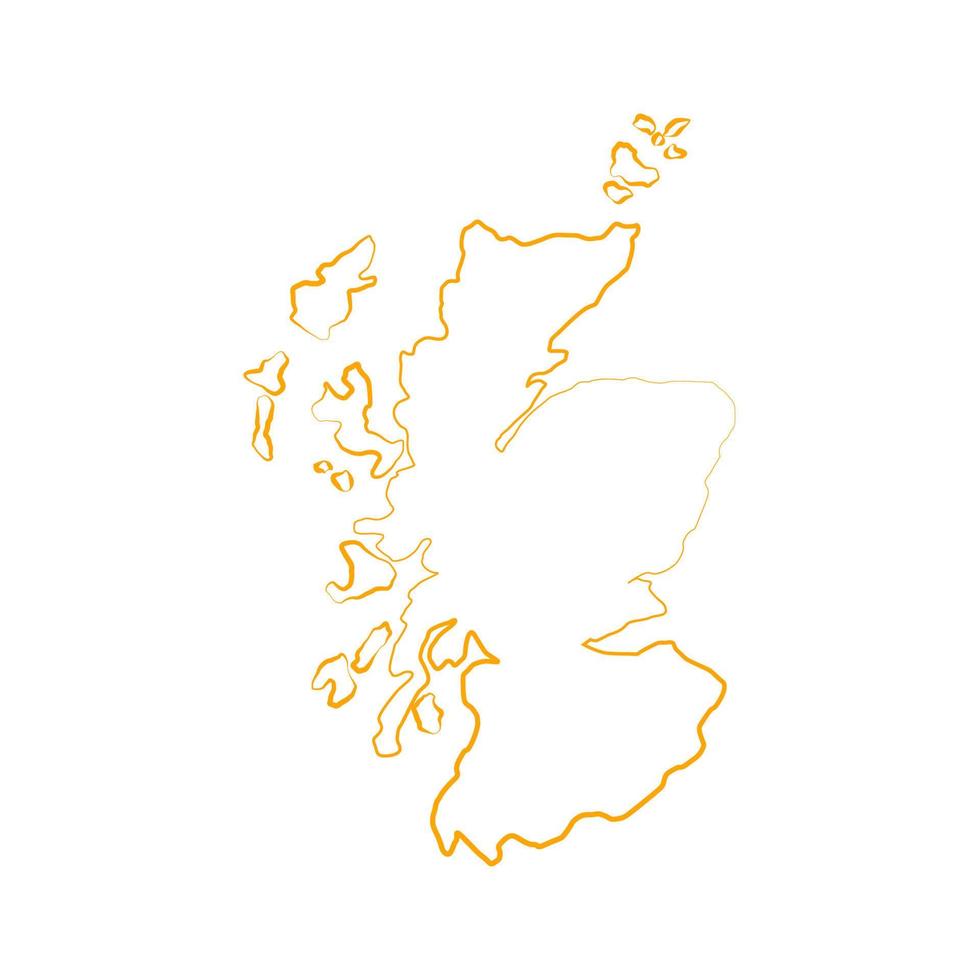 carte de l'ecosse sur fond blanc vecteur