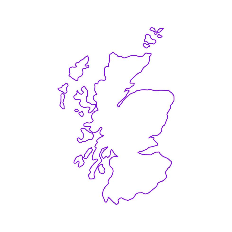 carte de l'ecosse sur fond blanc vecteur