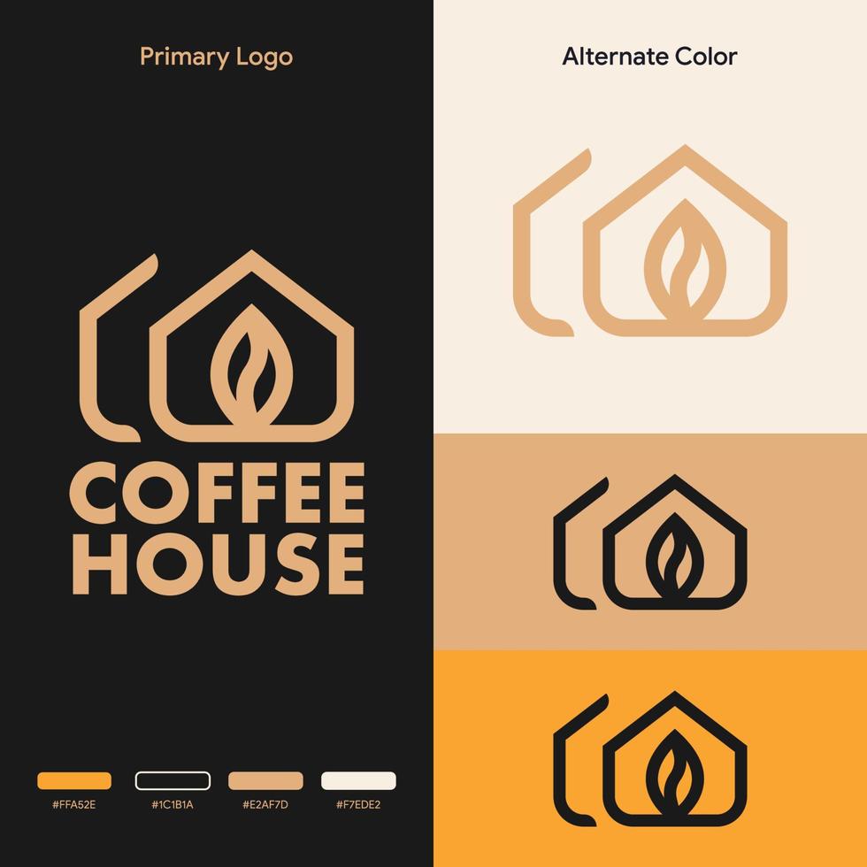 création de logo de café simple vecteur
