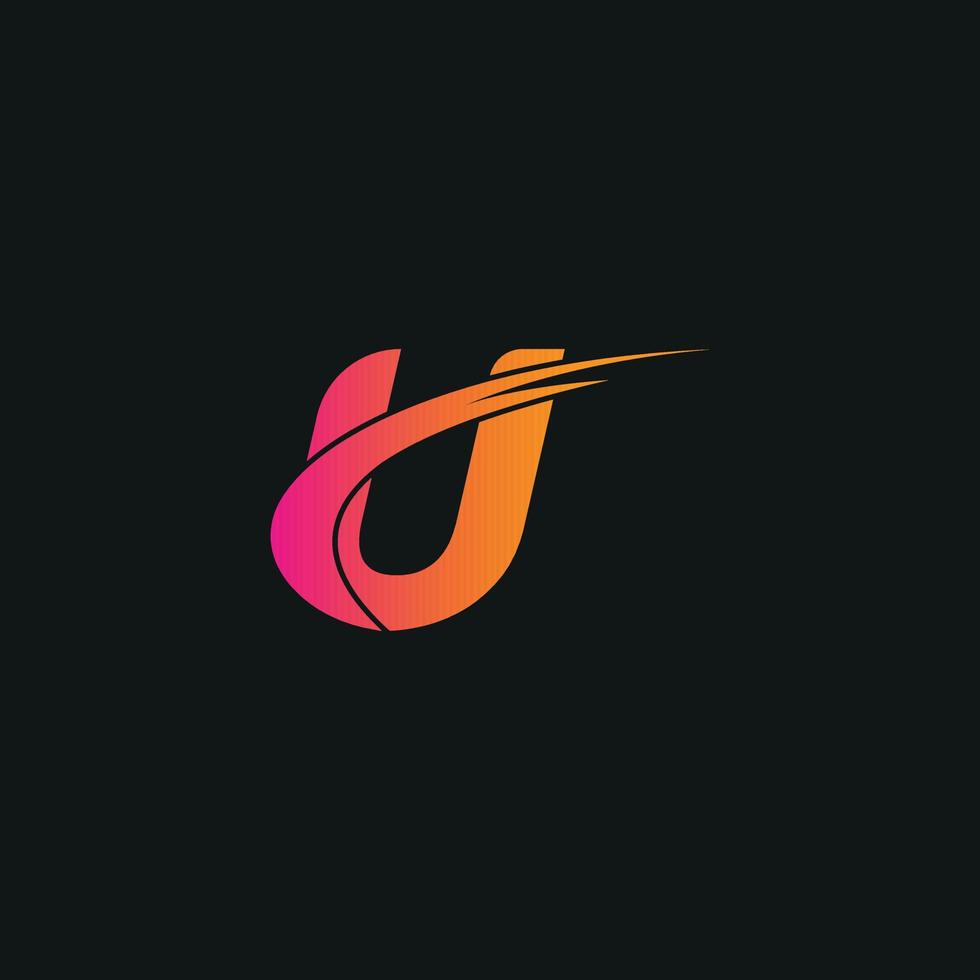 lettre u ailes logo design concept modèle fichier vectoriel gratuit