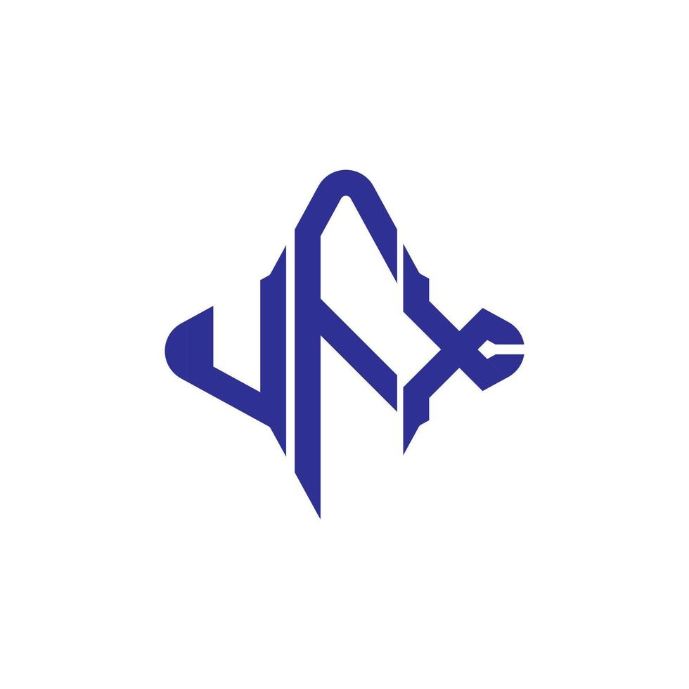 conception créative de logo de lettre ufx avec graphique vectoriel