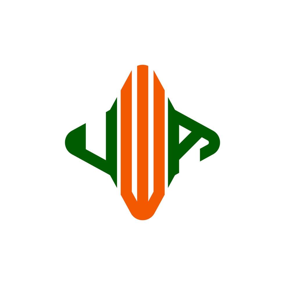 création de logo de lettre uwa avec graphique vectoriel