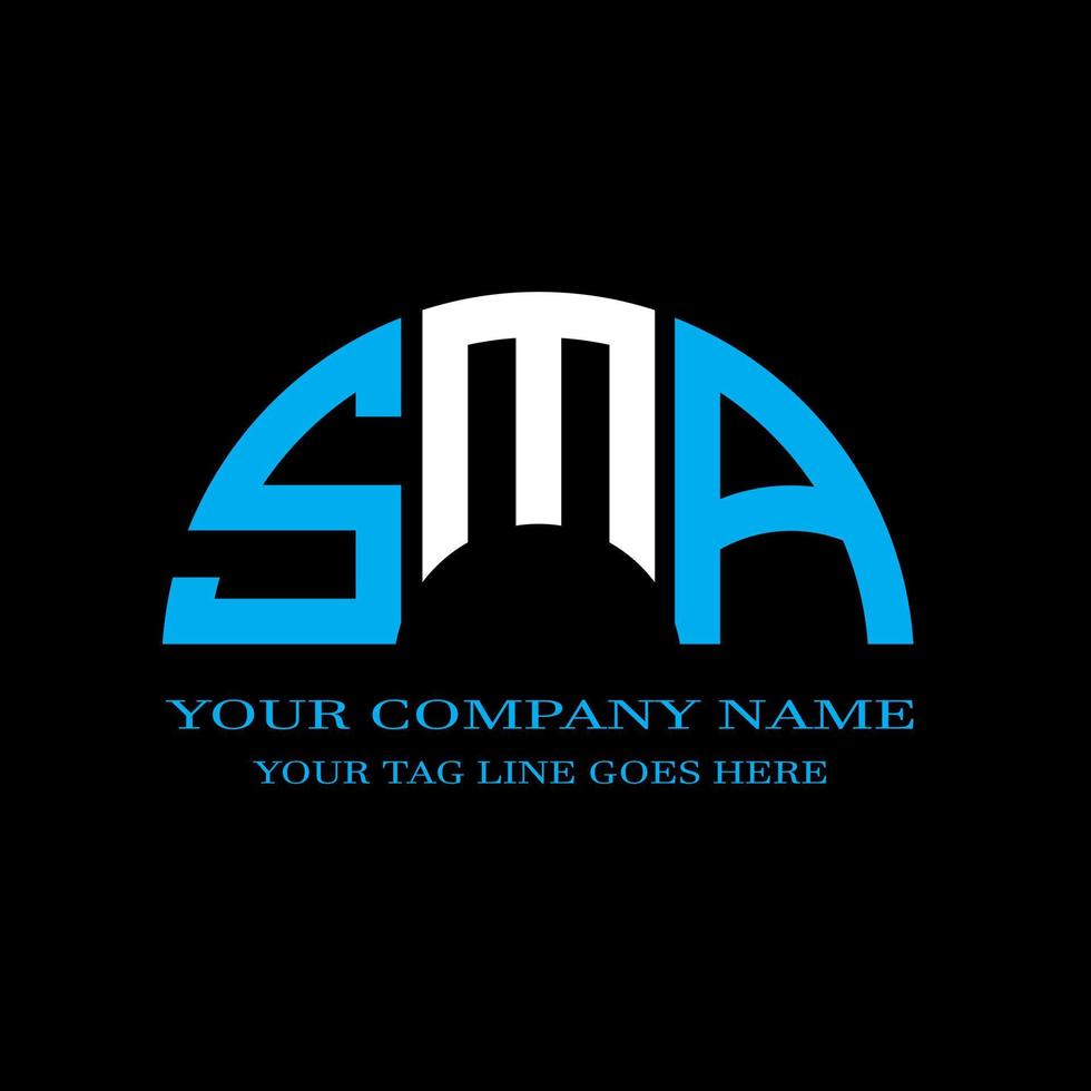 création de logo de lettre sma avec graphique vectoriel