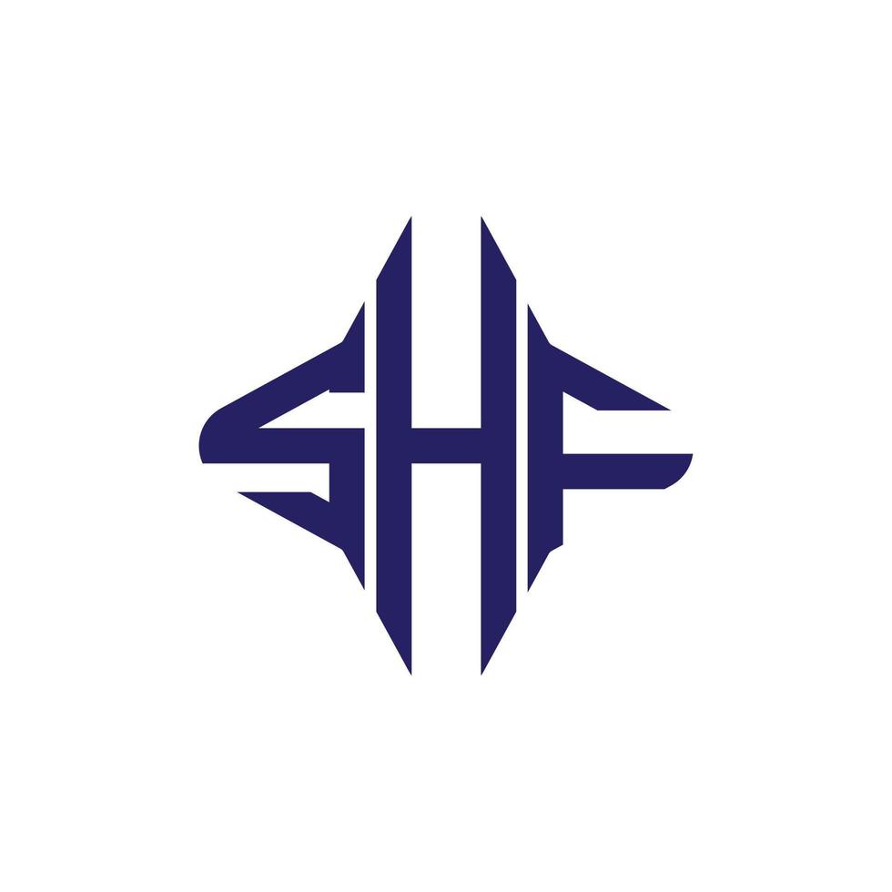 conception créative de logo de lettre shf avec graphique vectoriel