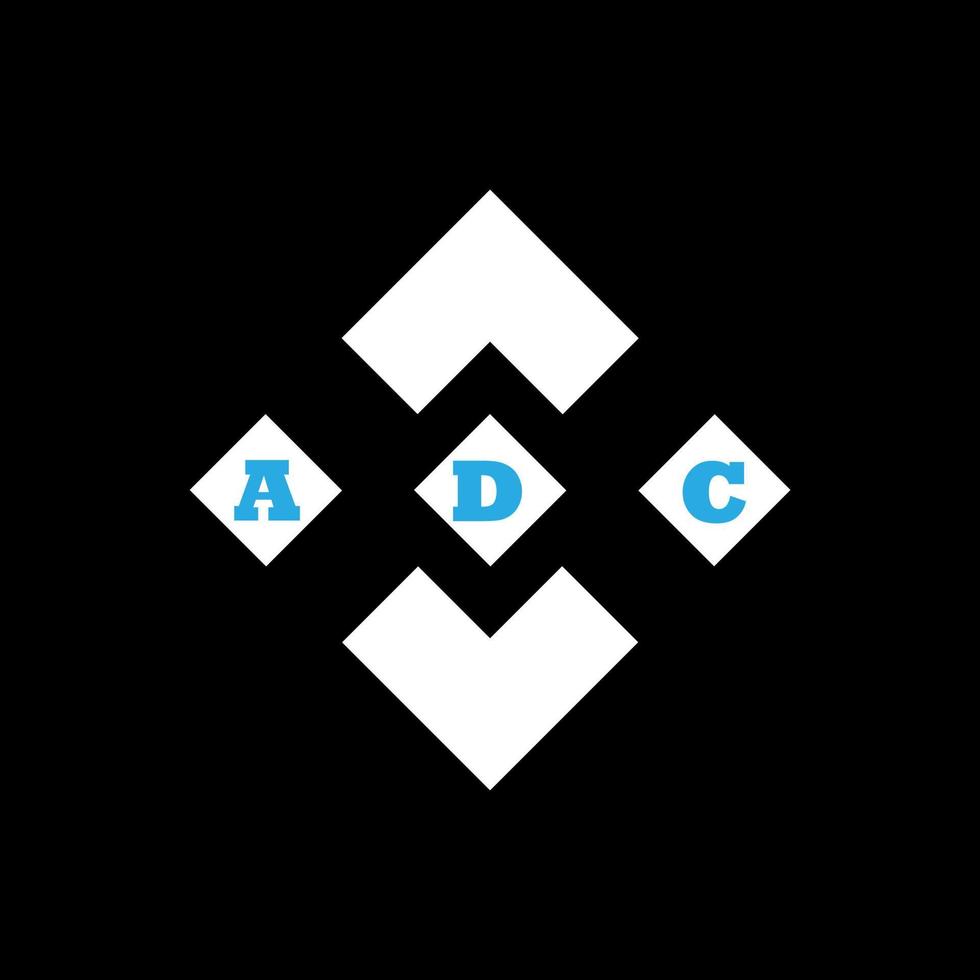 conception créative abstraite du logo de la lettre adc. conception unique de l'adc vecteur