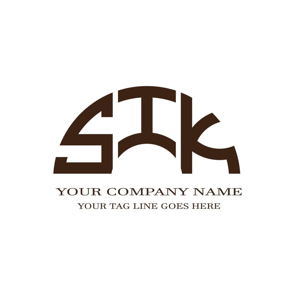 création de logo de lettre sik avec graphique vectoriel