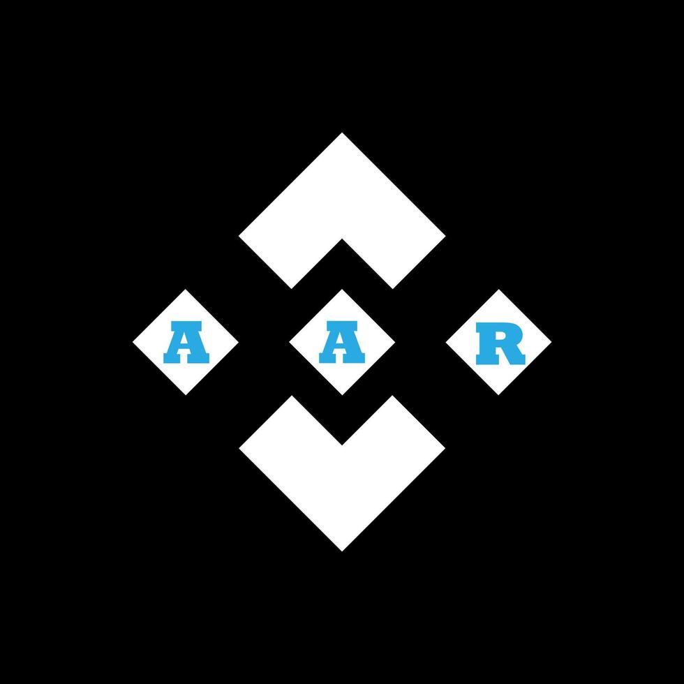 conception créative abstraite du logo de la lettre aar. un design unique vecteur