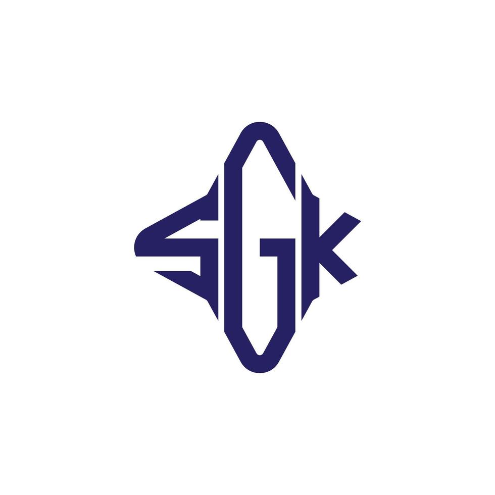 création de logo de lettre sgk avec graphique vectoriel