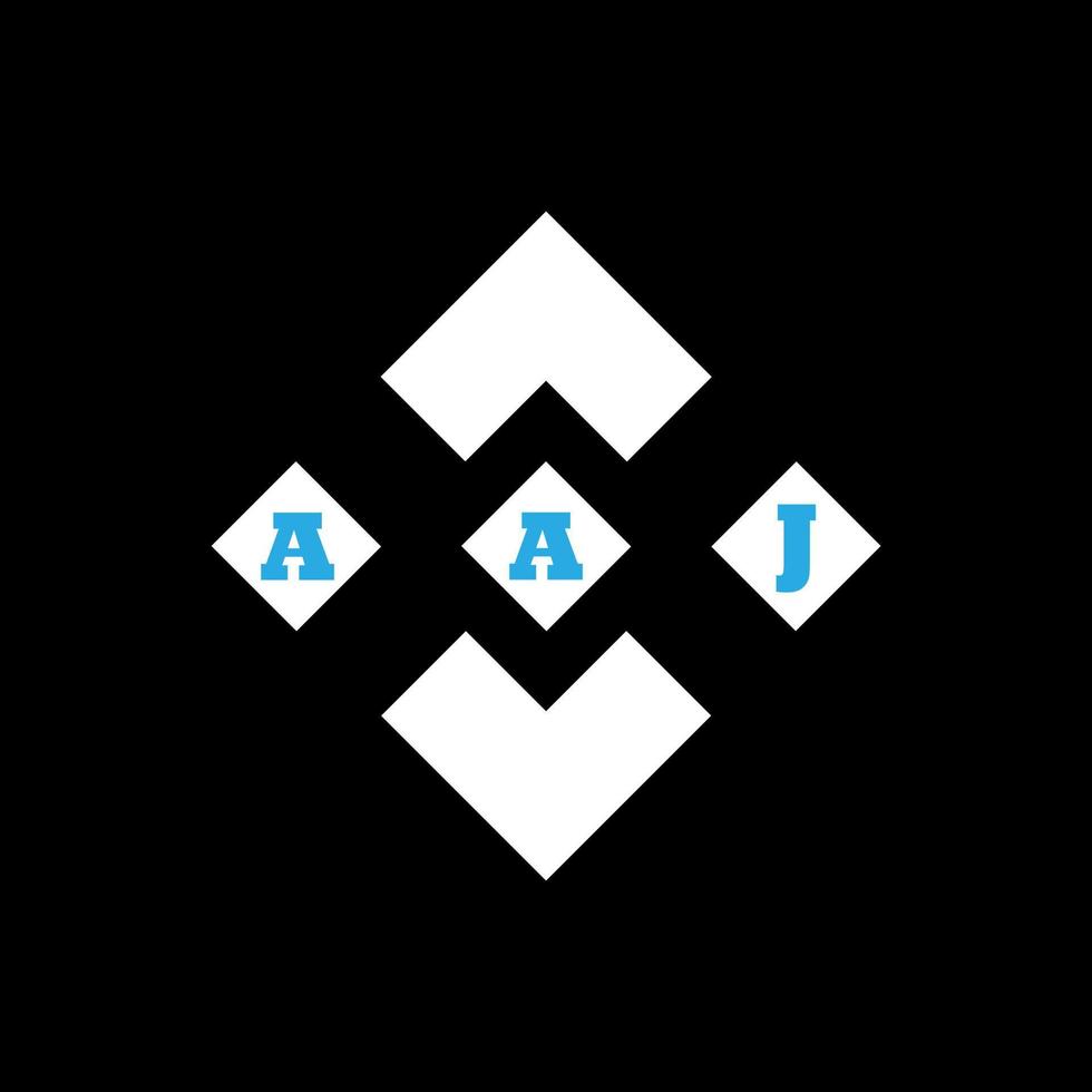 conception créative abstraite du logo de la lettre aaj. conception unique vecteur