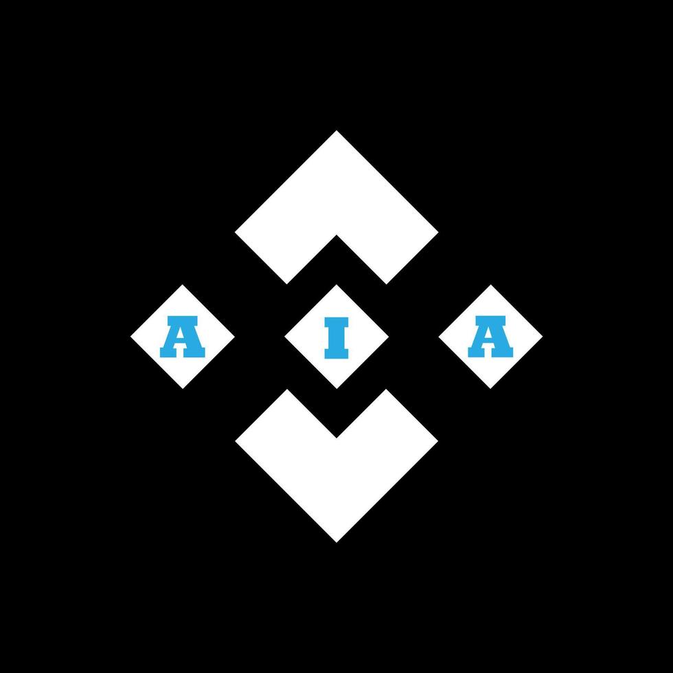 conception créative abstraite du logo de la lettre aia. design unique aia vecteur