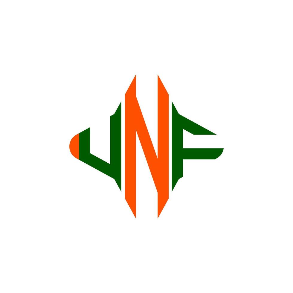 création de logo lettre unf avec graphique vectoriel