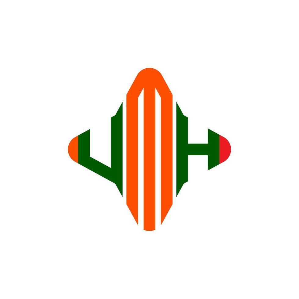 création de logo de lettre umh avec graphique vectoriel