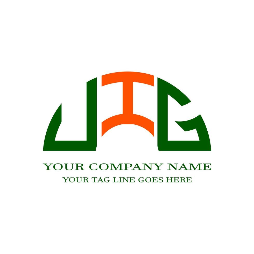 conception créative de logo de lettre uig avec graphique vectoriel